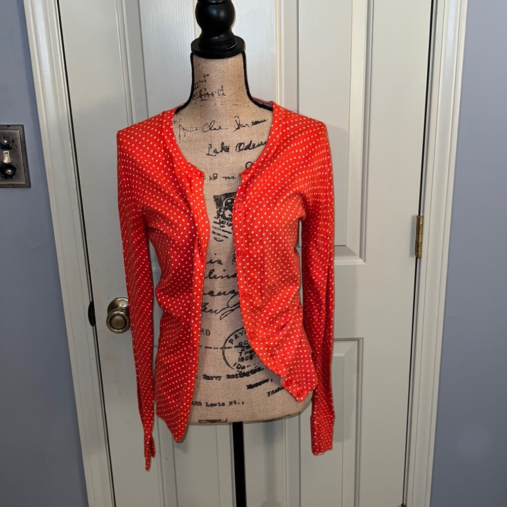 Merona size medium polka dot cardigan